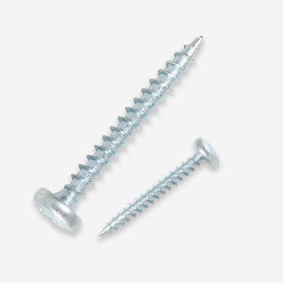 Chipboard screw, pan head.